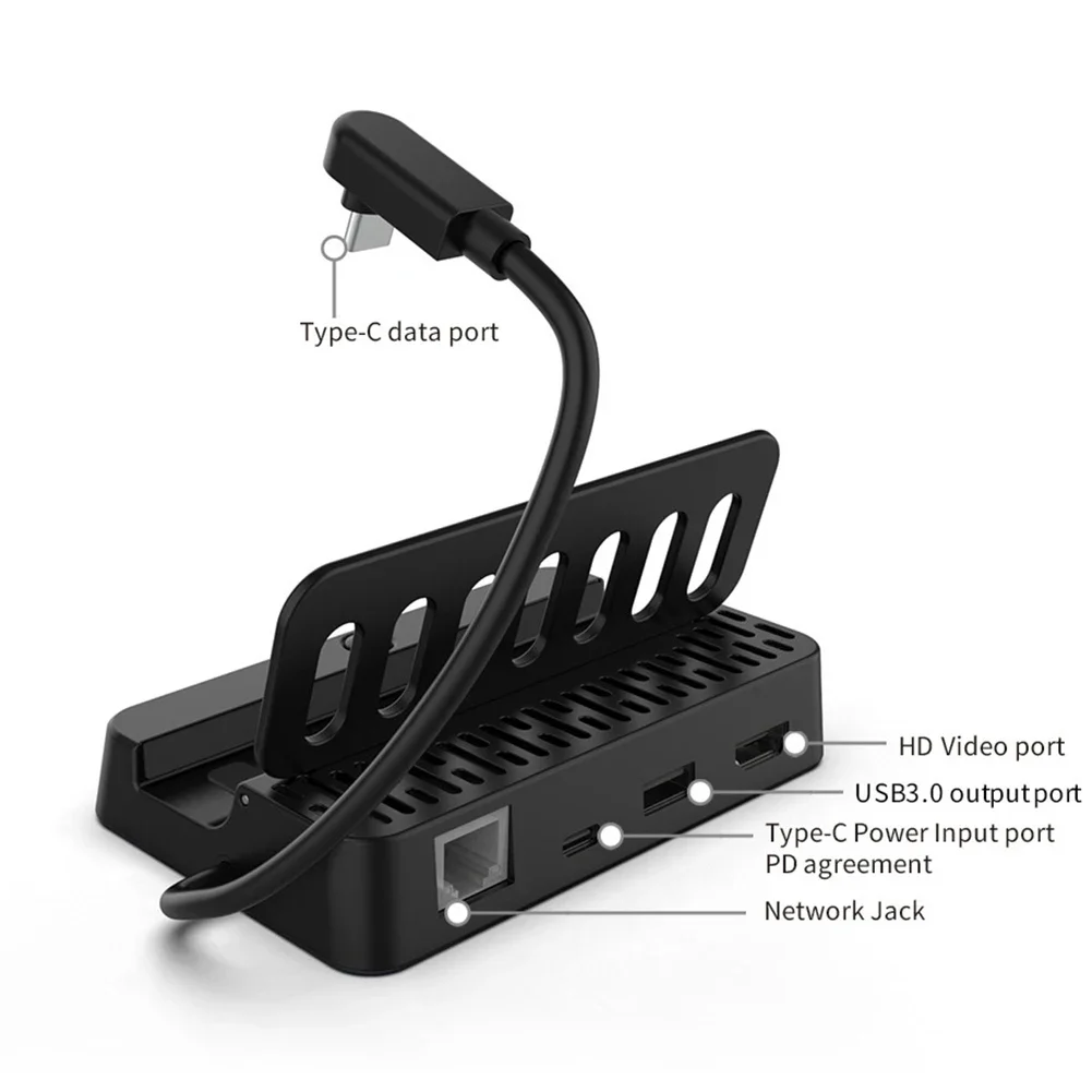 도크 콘솔 허브 C 타입 도킹 스테이션, HDMI 호환 션트 허브 익스텐션, 스팀 데크 핸드헬드 게임용, 4K, 30HZ 허브 거치대