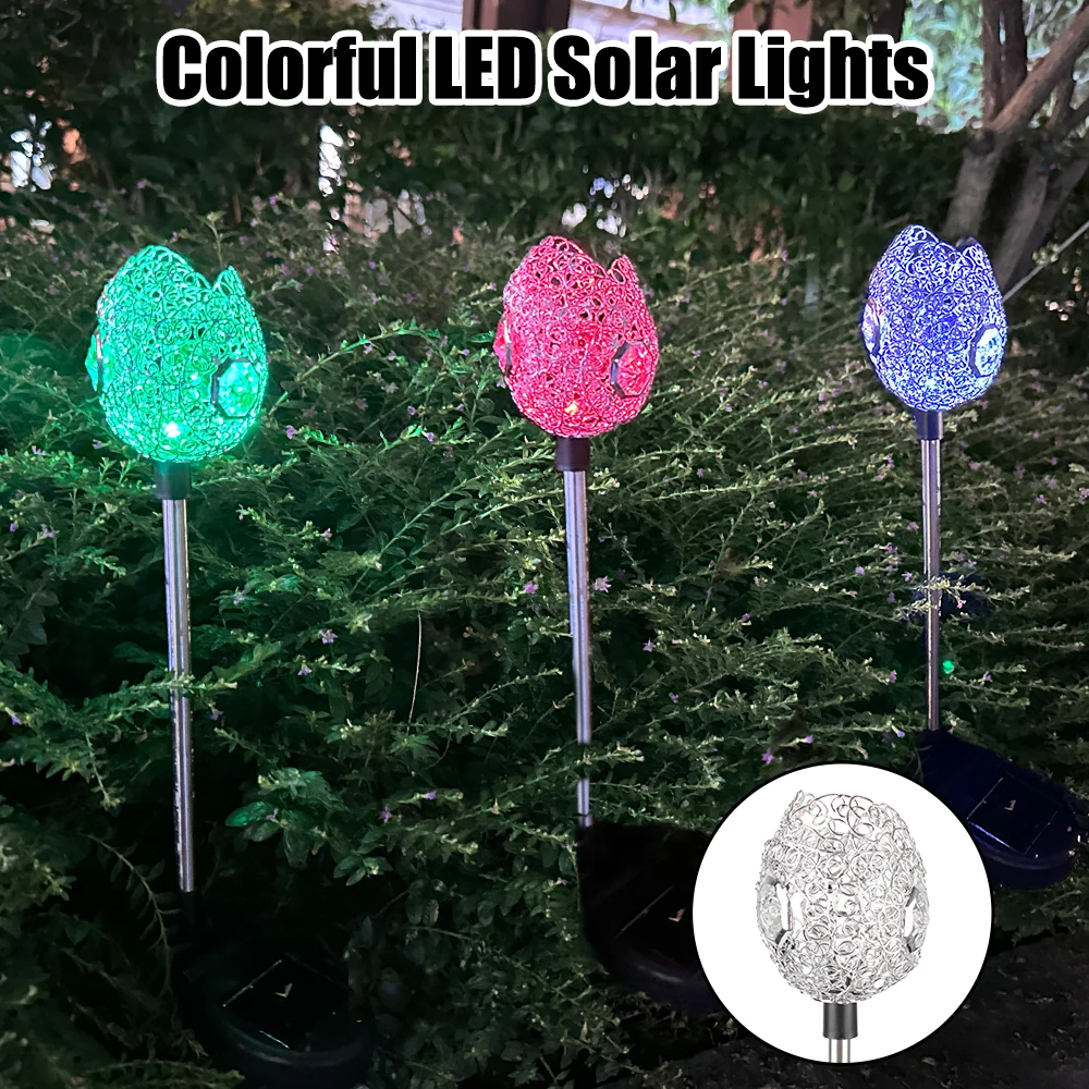 

Lawn Lamps IP65 Waterproof Path Walkway Patio Outdoor Garden Colorful Decorative Copper Wire Lighting RGB LED Solar Lights