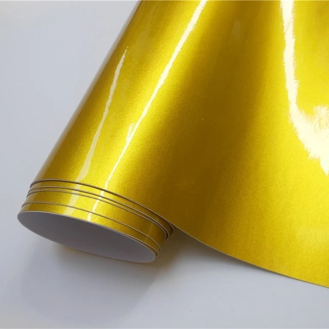 2pcs 4x8 Sample Premium Super Gloss Metallic Bond Gold Vinyl Wrap Sticker  DIY