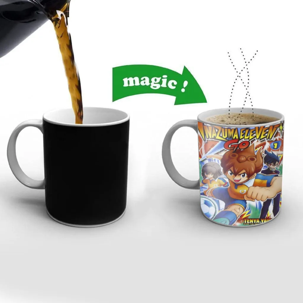 

Hot Game Inazuma Eleven Ceramics Coffee Mugs Thermal Color-changing Gifts Drinkware Coffeeware 11OZ Ceramic