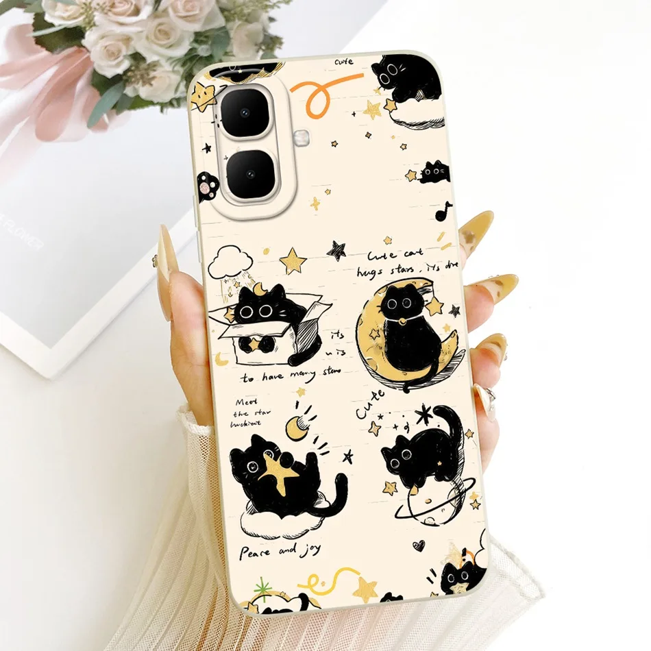 Cute Cat & Flower Butterfly Cartoon Shockproof Soft Silicone Phone Case