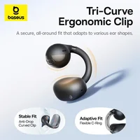 Baseus BC1 Ear Clip Earbuds Open Ear Wireless Earphones Bluetooth 6.0 Clip On Sports Headphones 4-Mics Super Bass IP55 Ear buds - Image 3