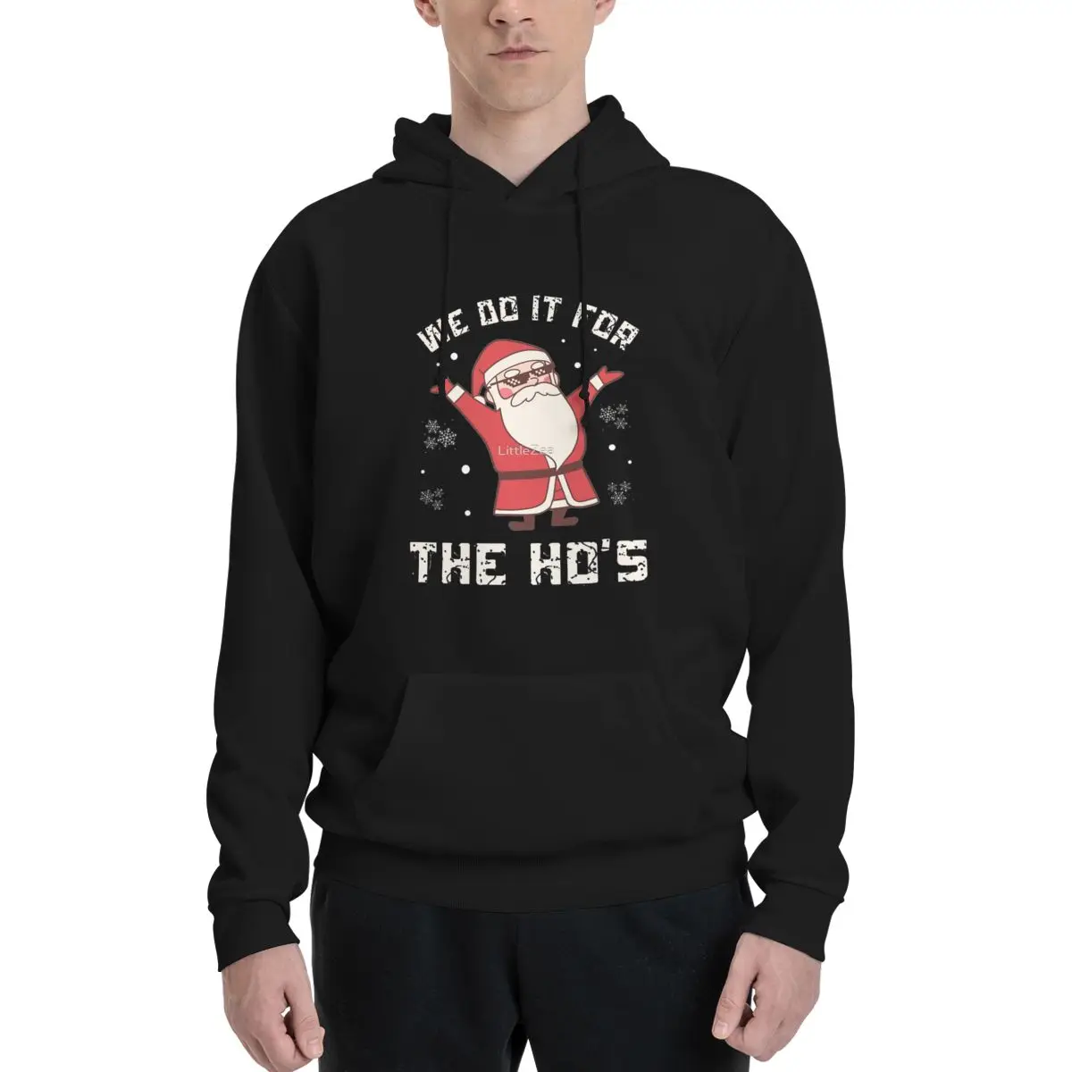 

Funny Christmas 2023 We Do It For The Ho's Cool Santa Xmas Friend Group Polyester Hoodie Men's Women's Sweater Size XXS-3XL