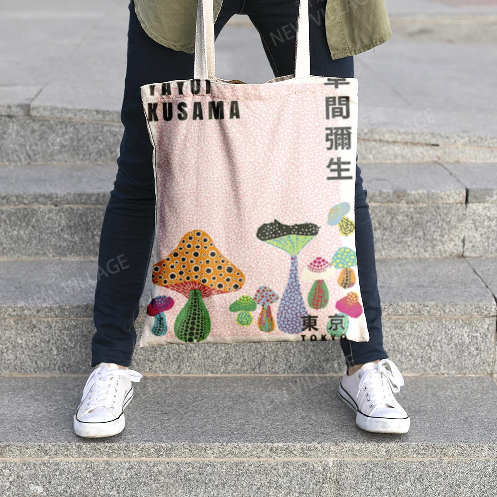 Canvas shoulder bag organization storage Handbags cosmetics travel Women's bag Shopping Fabric pouch nordic boho grocerie canvas shoulder bag