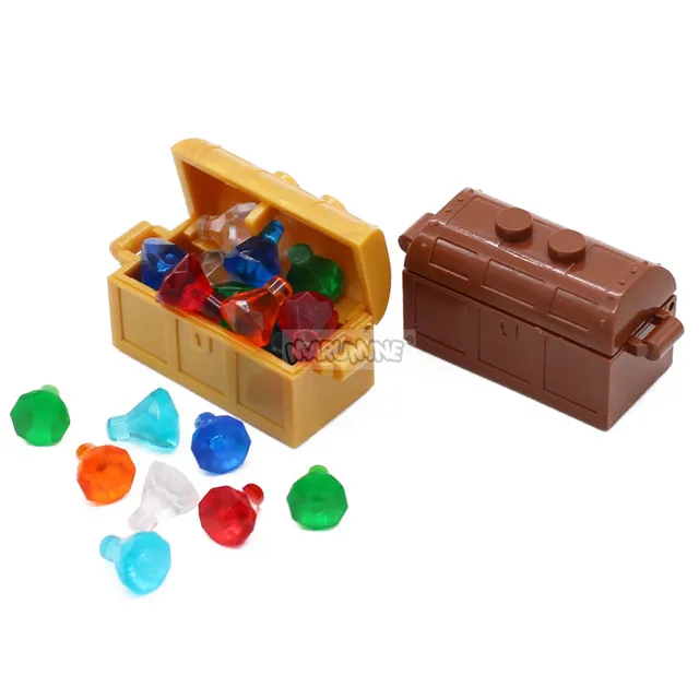 MARUMINE Diamonds Treasure Box Compatible 30153 4738 & 4739 MOC Bricks Model Classic Building Blocks Pirates Accessories 4