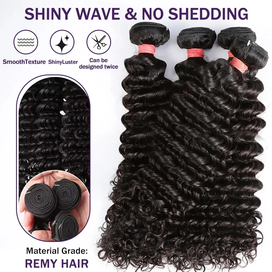 100% Human Hair Bundles human hair extensions 2 3 4 5 Pcs Brazilian Remy Human Hair Raw For Black Women