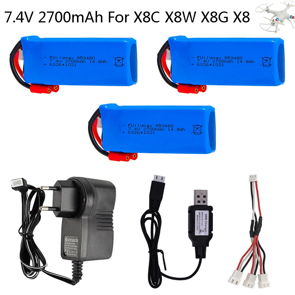 Chargeur Batterie Drone 1-3 Packs USB-C/EU, Lot Multiple