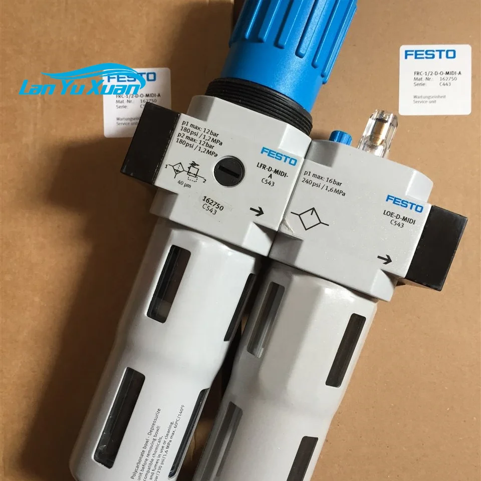 

Original FESTOS pneumatic components Cylinder Solenoid Valve air control FRL air filter pressure regulator pipe tube fittings