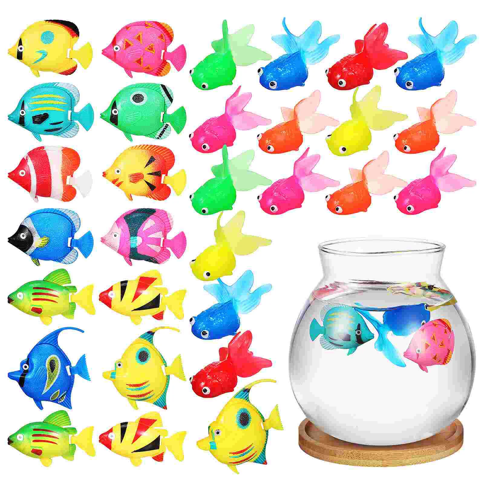 

30 Pcs Fish Tank Floating Fishes Aquarium Floating Fish Tank Decorations Goldfish Tropical Fish