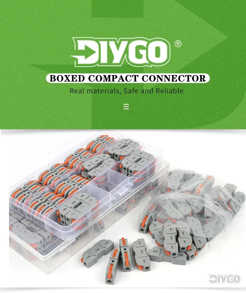 Description Picture 2 of itemDIY GO Quick Splicing Multiplex Butt Wire Connector Compact Electrical Cable Terminal Block Home Wiring Connectors Junction Box