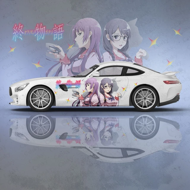 Monogatari serie anime auto aufkleber aufkleber 2 stücke auto aufkleber für  universelle große auto aufkleber auto aufkleber für univers auto aufkleber  - AliExpress