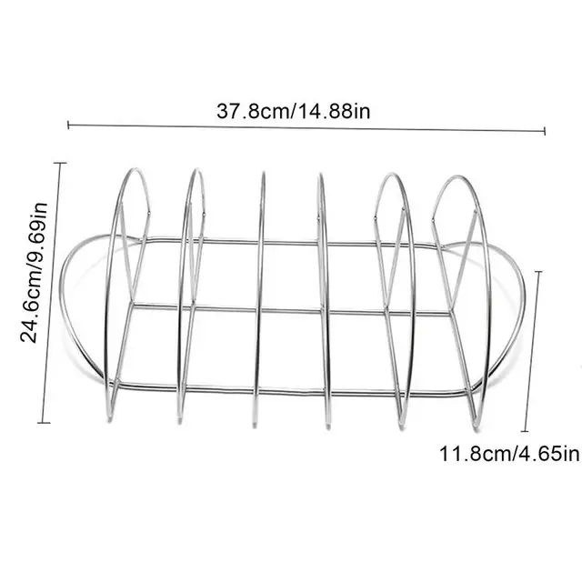 Bbq D-Típusú Pörkölt Állvány Rozsdamentes Acél Barbecue Szerszámok Bordákhoz Kültéri Grill Family Party Piknik Kemping - Image 5