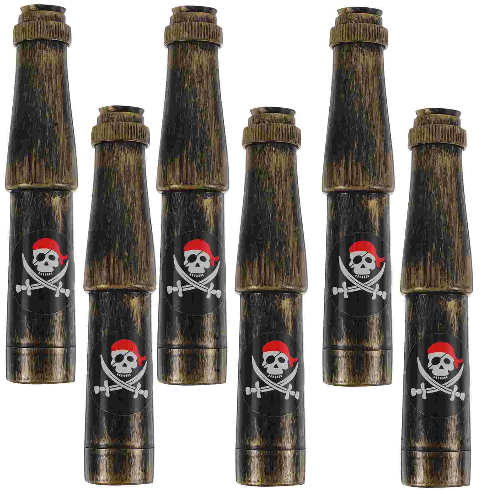 6 Pcs Kids Telescopes Decorative Pirate Make up Gift Fashion Toy Plastic Portable 2