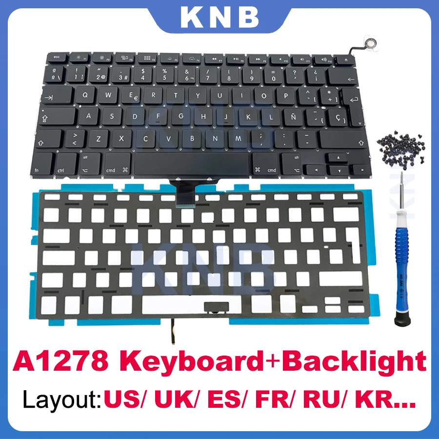 New Laptop Keyboard with Backlight Screw Screwdriver For Macbook Pro 13