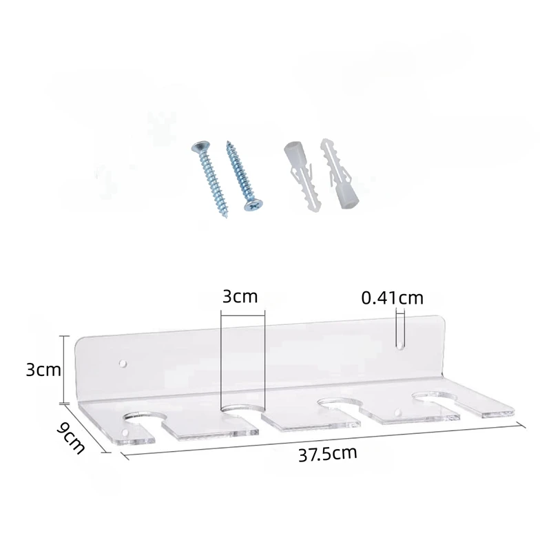 2 PCS Wine Glass Holder Wall Mounted Cup Holder Wine Glass Hanging Rack Acrylic Kitchen Cupboard Bar Organizer Hanger