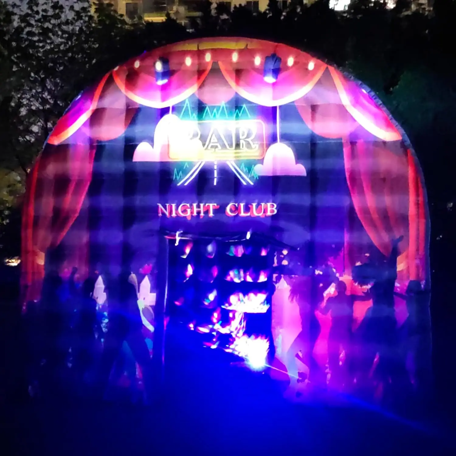 15x15x14ft Inflatable Night Club Square Gazebo Event Room Large Inflatable Party Tent For Outdoor Raves Dance Floor Yard Party 4