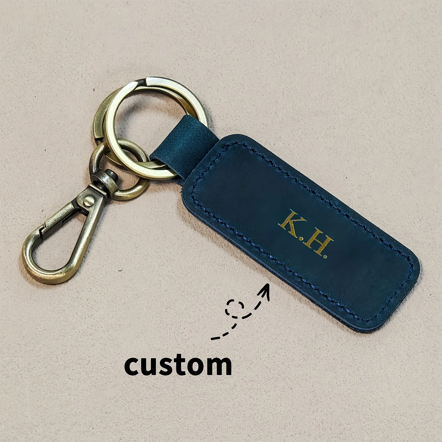 Angepasst Name Mode männer frauen PU Leder Schlüsselbund Vintage Kreative Anhänger Handgemachte Kleine Geschenk DIY Präsentieren Auto Schlüssel kette – Detail 10
