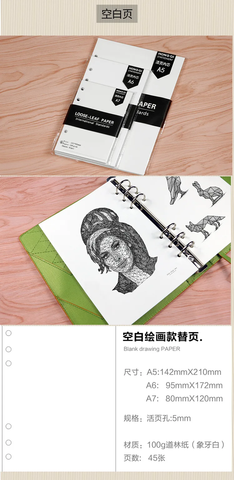 CARNET DE NOTES,LINE-A5--Recharge Pour Agenda 2022 A5 A6, Classeur À Feuilles Mobiles, Page