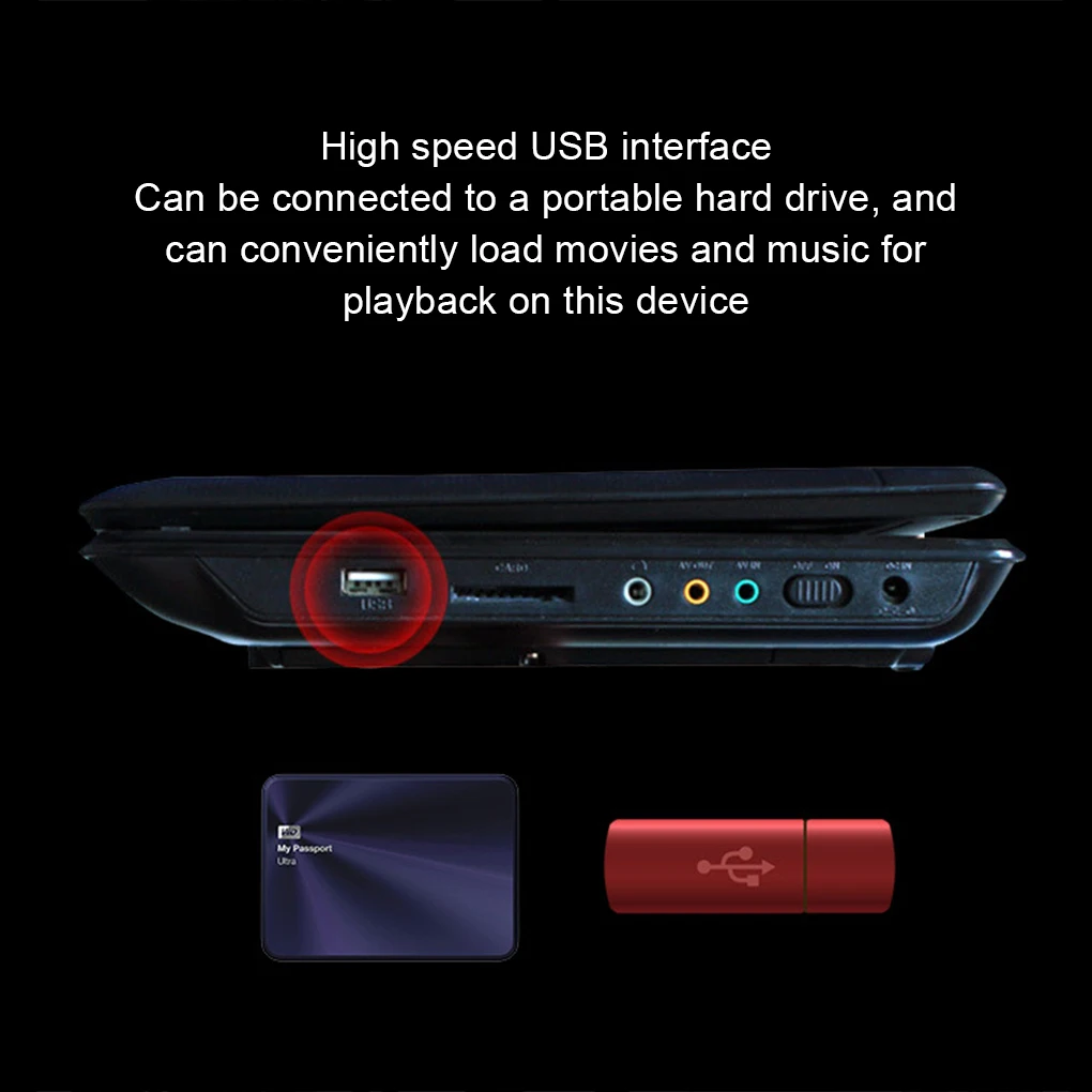 Portable Blu-ray Player HD Large Screen Support Games And FM Radio Can Be Hundreds Of Channels dvd player