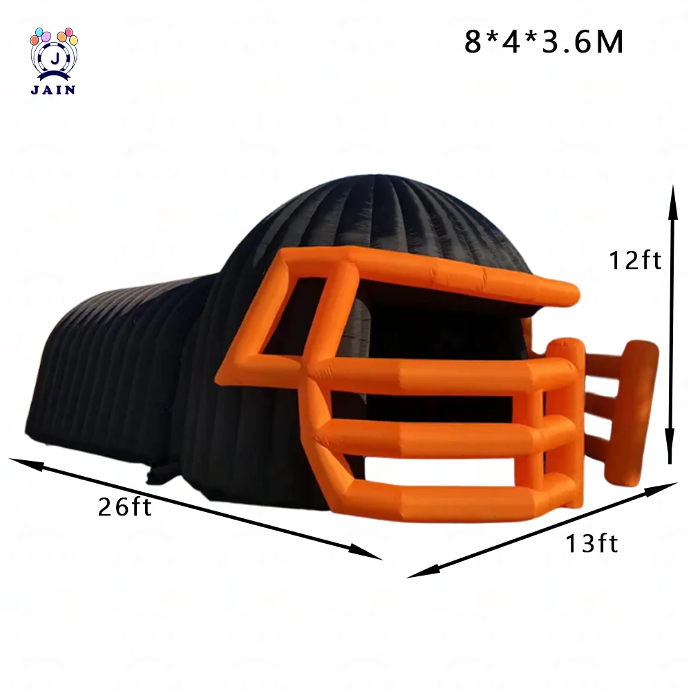Túnel inflable para casco, túnel inflable para fútbol con entrada, inflables publicitarios para actividades al aire libre, juegos y deportes