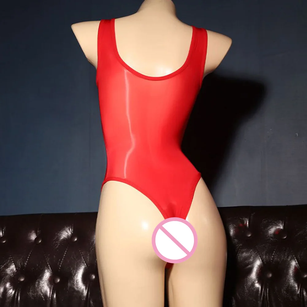 Sexy Mens Bodysuit Glossy Leotard Swimsuit Sleeveless Fitness Singlet Jumpsuit Transparent Underwear Gay Seduction Lingerie men underwear sexy lingerie