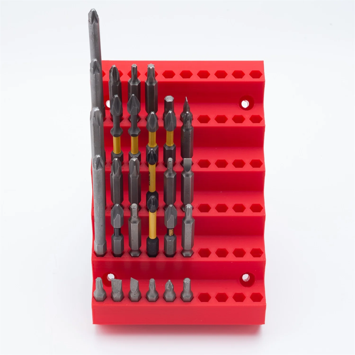 Hex Bit Holder Rack Hole Bit Storage 1/4 Inch Hex Screwdriver Bit
