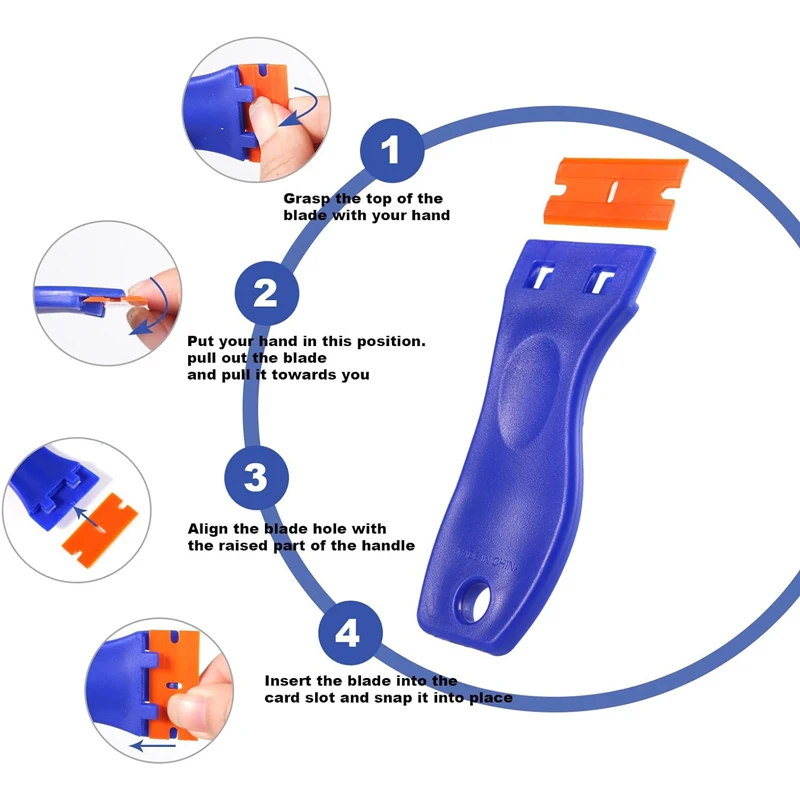 Glue Removal Scraper Multifunctional Plastic Glass Car Film Application Tool Razor Paint