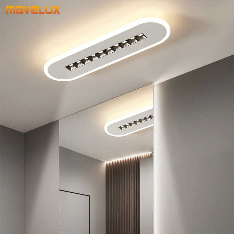 

New Modern Corridor Lamp LED Ceiling Light with Spotlights Simple Villa Hallway Entrance Aisle Porch Cloakroom Lighting Fixtures
