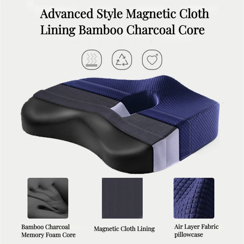 Memory Foam Seat Cushion Orthopedic Pillow Coccyx Office Chair Cushion Support Waist Back Pillow Car Seat Hip Massage Pad Sets 4