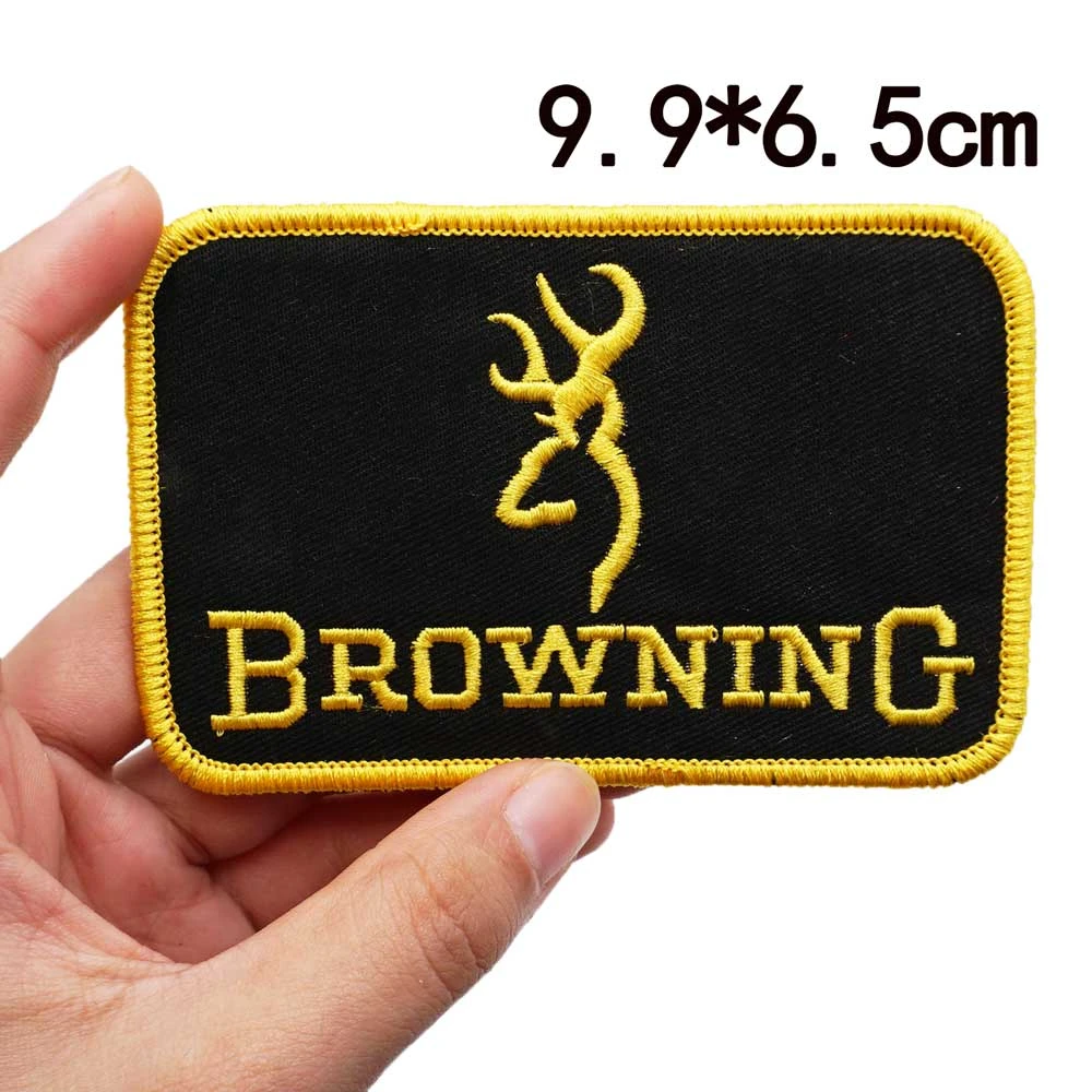 GUN parches bordados para ropa, adhesivos para ropa respaldo de gancho| | AliExpress