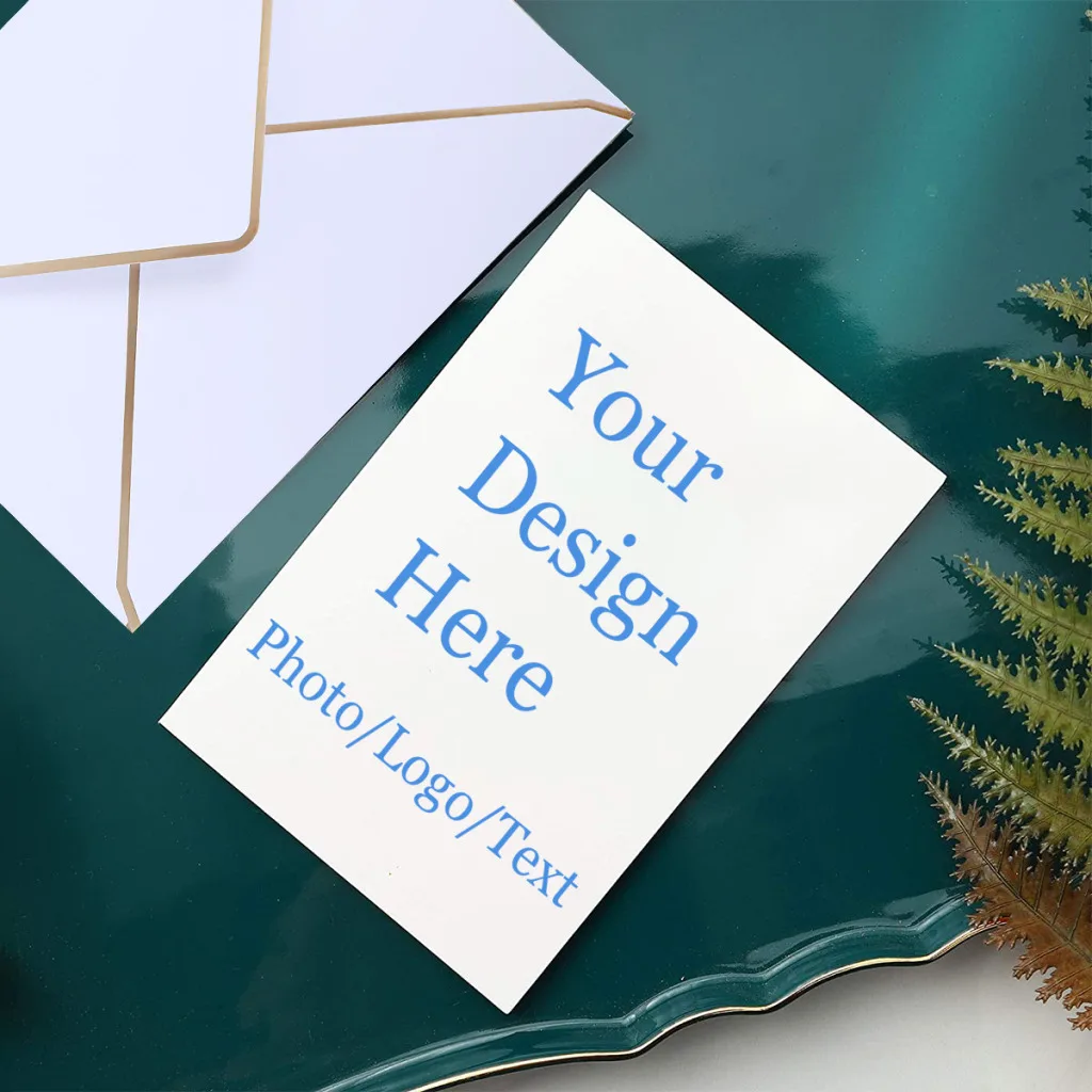 Personalized Greeting Cards with Envelopes Card Your Photo Text for Birthday Wedding Graduation Thank You Card