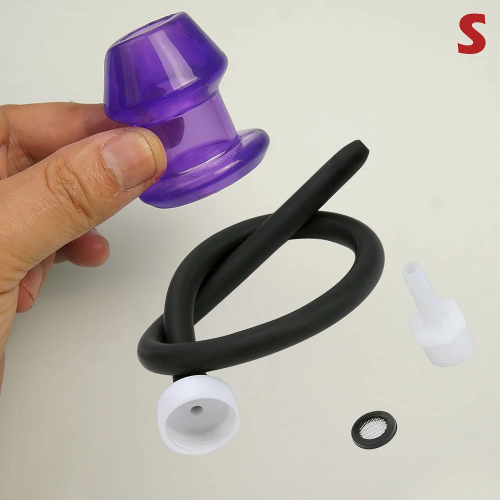 Hollow Anal Plug Dilator Sex Toys,Tunnel Butt Ass Anus Stretcher,Analplug Buttplug,Silicone Enema Syringe Shower Hose Set