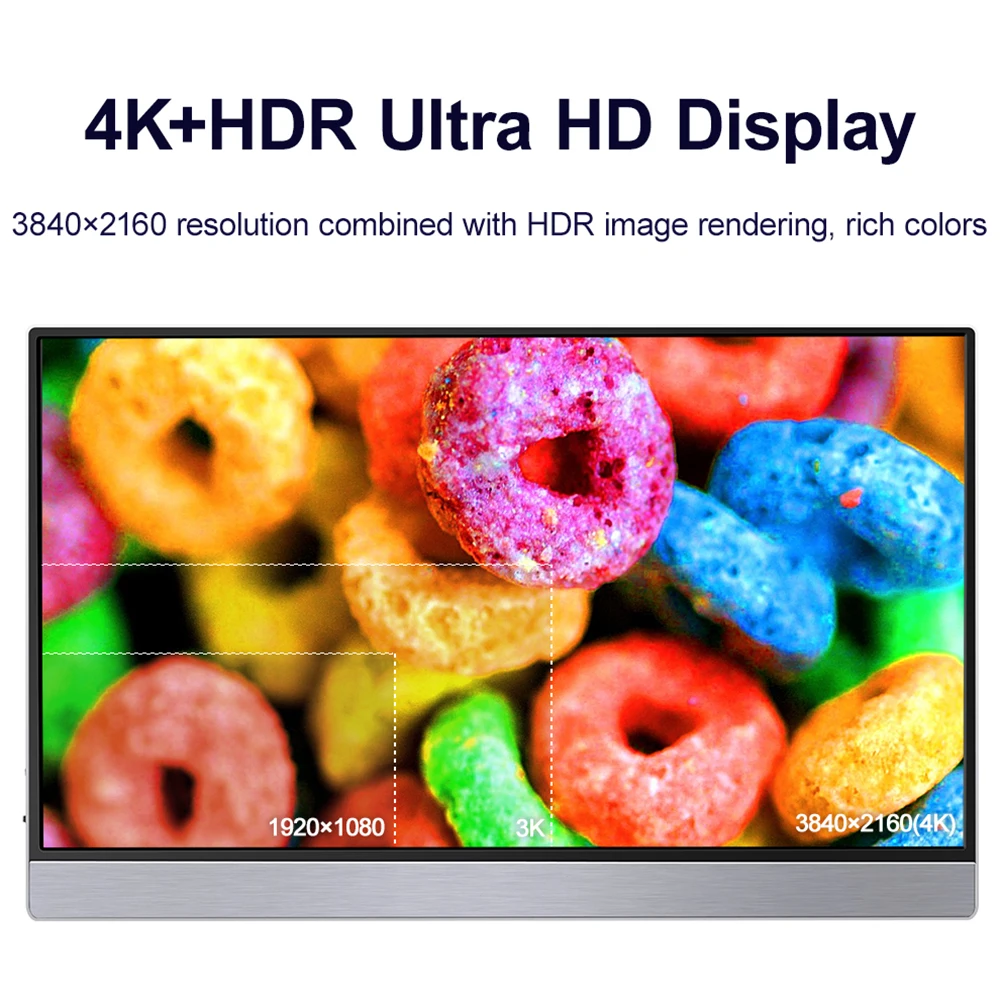 Freesync CNC ÷ IPS ũ, Ʈ, , , Xbox, PS4, 5 ġ, 4K ޴ , 3840*2160 100% sRGB 300Cd/m, 15.6 ġ
