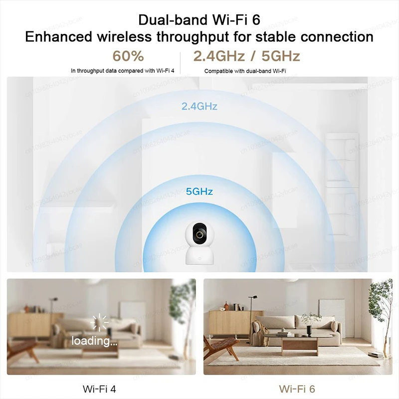 XIAOMI 360 ° Smart Camera 4, Wi-Fi dual-band 6,8MP 4K HDR AI Tracking, Baby monitor di sicurezza domestica, versione cinese con adattatore - immagine 3