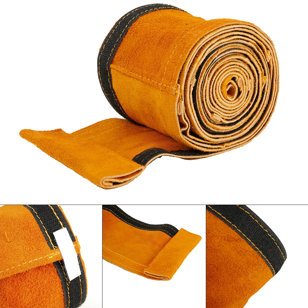 

29 Mm/1.1 Inches TIG Welding Torch Cable Cover Yellow 1Pcs Leather Stitched Mig/plasma Cable Sleeves Tig Cover Durable