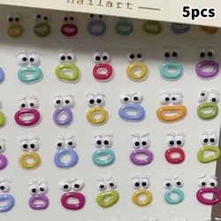 Colorful 2D Jelly Nail Art & Scrapbooking Stickers - DIY Waterproof Set (5Pcs Stickers)