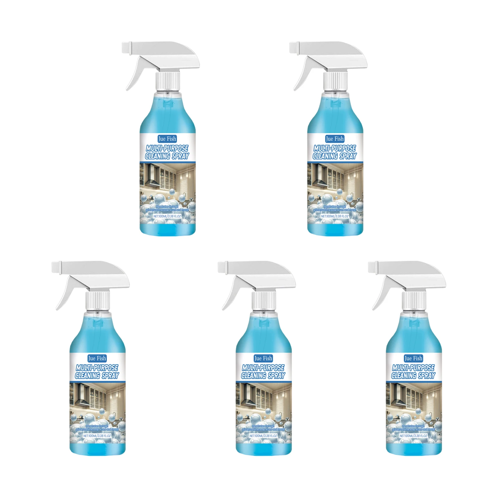 5pcs Kitchen Cleaning Foam Cleaner Spray Household Powerful Oil Grease Removal Agent Kitchen Cookwear Degreaser Cleaner Spray