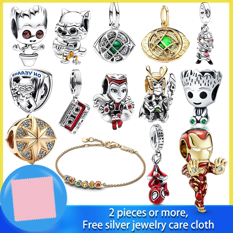 Gorące zabawki Iron Man charms Marvel Plata De Ley 925 strażnicy koralików galaktyki pasujący do bransoletki Pandora Marvels DIY biżuteria prezent