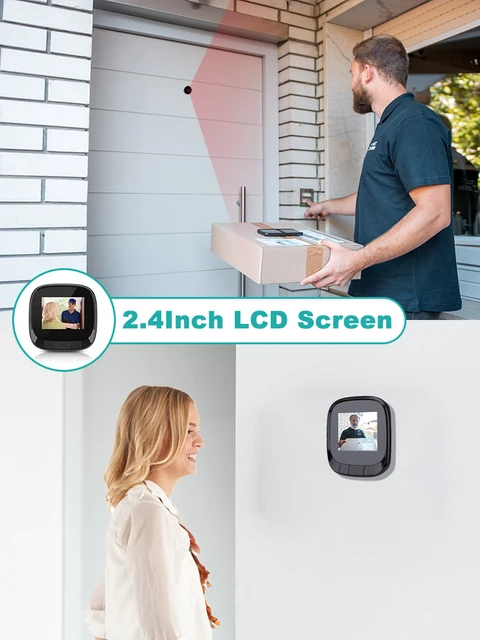 Direct-security M108 720P 6400mAh Slimme Wifi Video Visuele Deurbel, Ondersteuning Telefoon Bewaking Op Afstand Amp Realtime Spraakintercom Zwart
