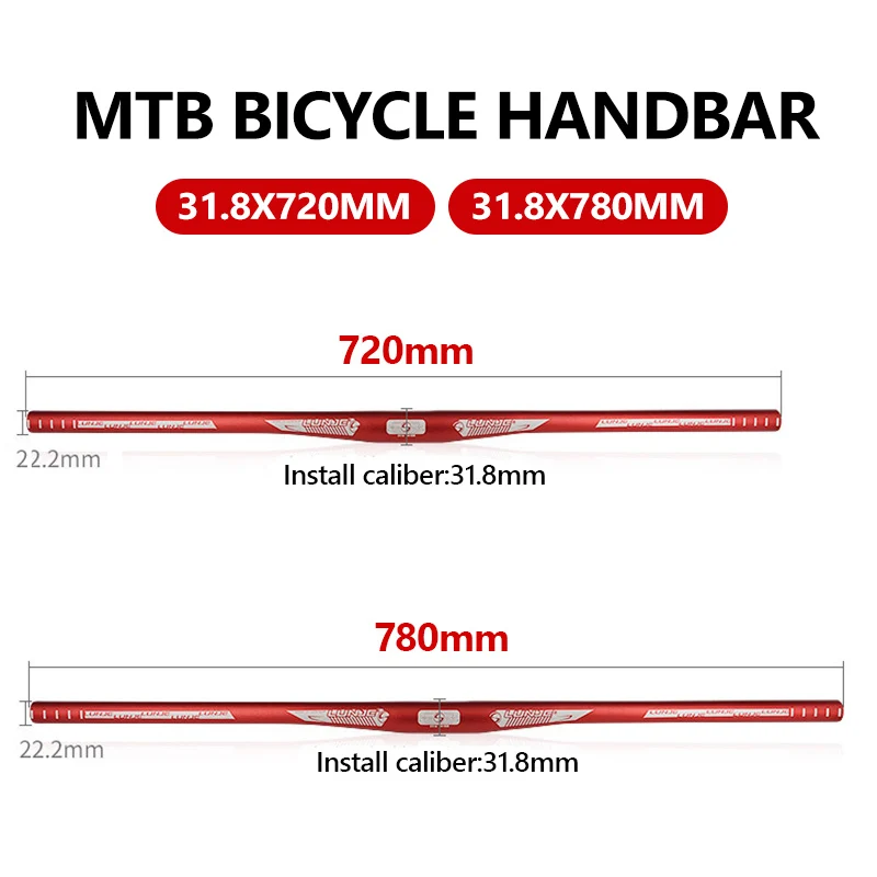 Aluminum Alloy Handlebars Road 31.8X720/780MM Gravel Bike Parts MTB Bicycle Handle Bar Accessories bicicleta XA364Q