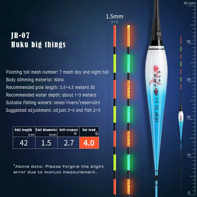 3PCS Electronic floats Eye-catching luminous crucian carp reservoir float fishing gear night fishing float dobbers vaste hengel