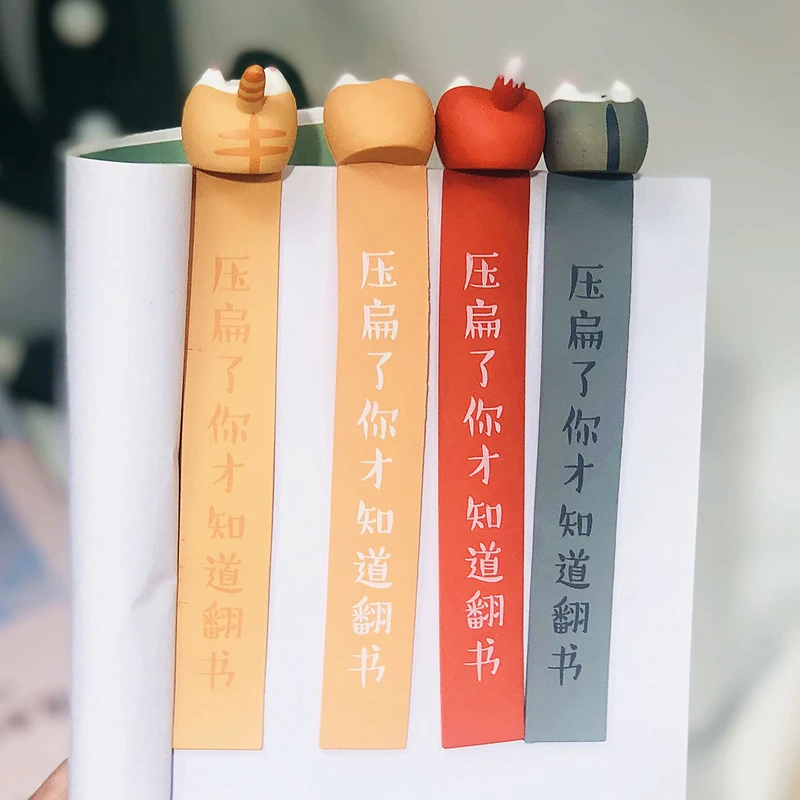 Cute Cartoon Cat Dog Hamster Fox Ass Bookmarks Kawayi Novelty Book Reading Item Creative Gift for Kids Children Stationery animal bookmark
