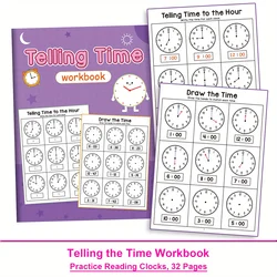 Mastering Time: Comprehensive Clock Reading Workbook - Hours, Minutes, Digital & Analog Clocks (Telling Time)