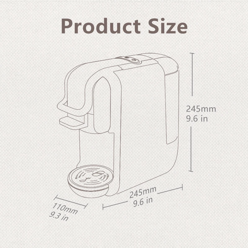 Benepresso 4 in 1 Multiple Capsule Coffee Machine Hot/Cold DG Cappuccino Nes Capsule ESE Pod Cafeteria 20Bar B2A 6