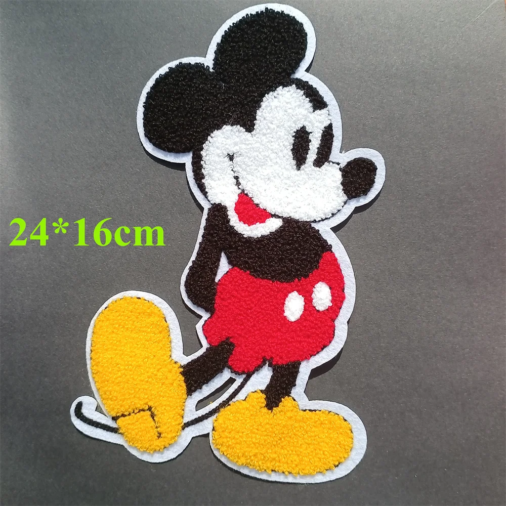 Disney Mickey Minnie Mouse Chenille Icon Towel Embroidery Applique