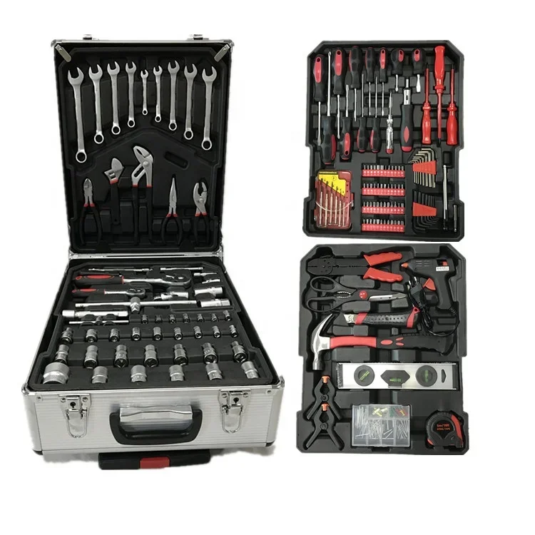 

Steel Tool Box With Hand Tool Sets For Garage Storage Tool Cabinet Trolley Box