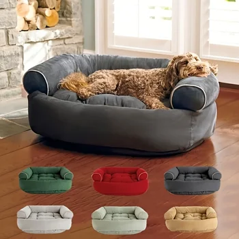 Cozy Small Medium Pet Sofa Bed Soft Suede Non-Slip Washable