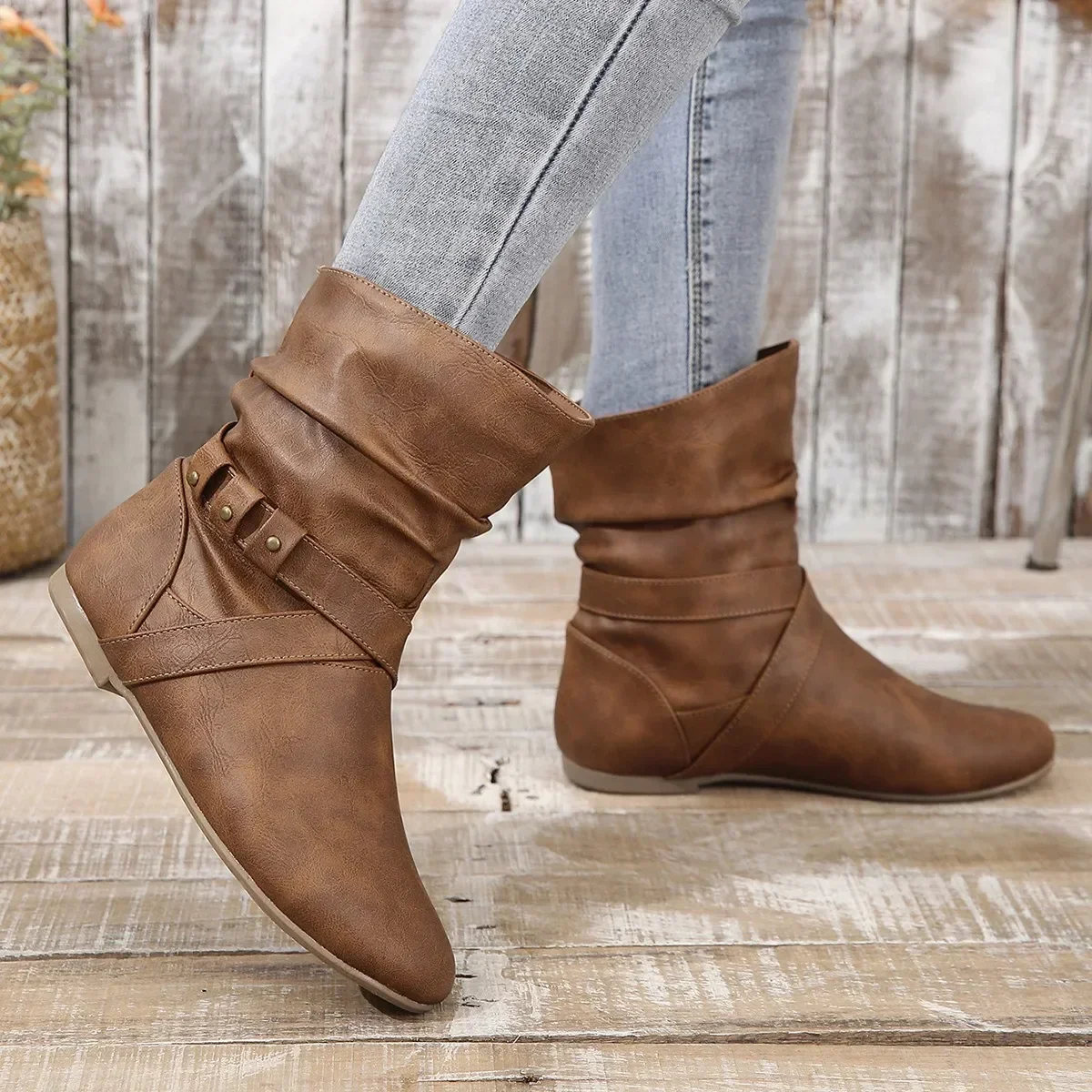 ミドルブーツ PAROSH Women Boots D060121RESHOE029 Brown BOUTIQUE KIWI DONNA BOOT