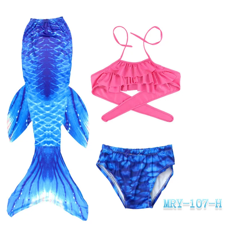 Conjunto de natación de sirena para niña, traje de baño de cola de sirena, disfraz de princesa Cosplay, regalo