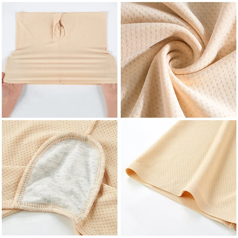 Summer Thin Breathable Women Plus Size Safety Shorts High Elasticity Seamless Pants Female Underwear 3 Colors Safety Pants